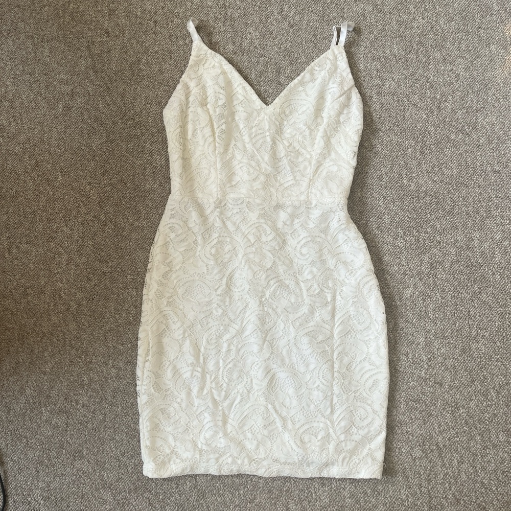 Windsor White Lace Mini Dress
